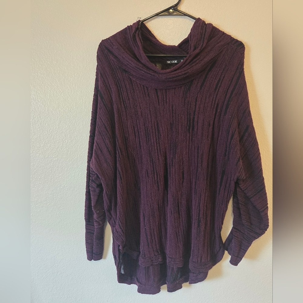 Nic + Zoe Cowl Neck Dolman Sleeve Sweater
